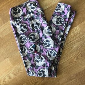 LuLaRoe Tall & Curvy Panda leggings - HTF Print